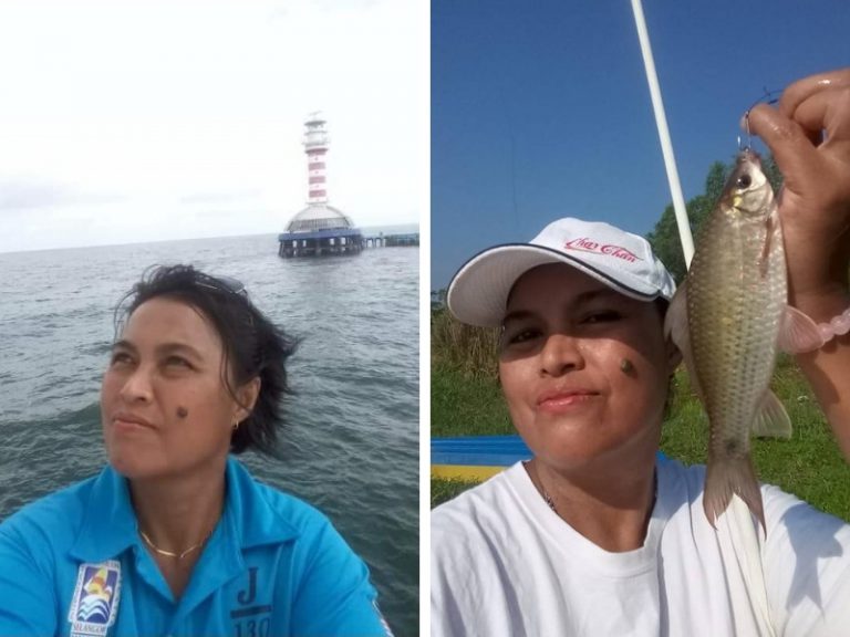(Ikon) Lady Angler – Winfrey memancing suka-suka saja