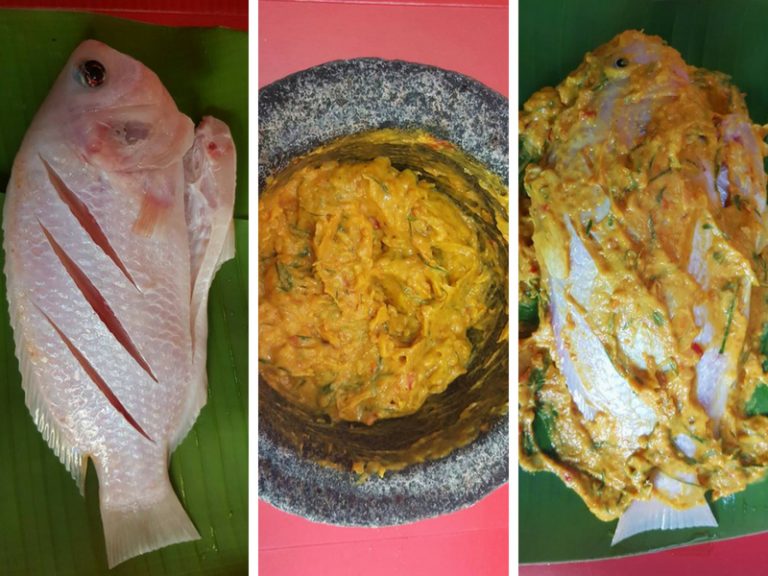 Resepi Pemancing : Pais Tempoyak Tilapia Merah