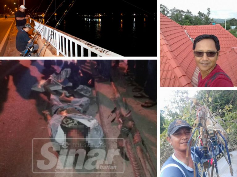 Pemancing Maut Ketika Memancing Di Jambatan